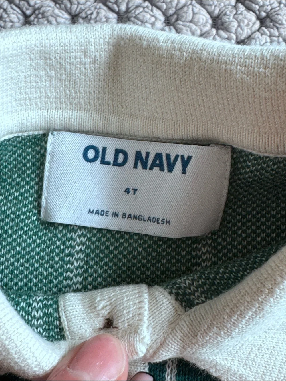 Old Navy Boys' Teal Stripe Polo Sweater 4T